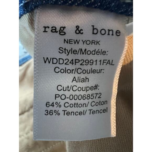 RAG & BONE WMNS 31 FEATHERWEIGHT ARIANNA CROPPED PALAZZO BLUE WIDE LEG JEANS NEW - Picture 12 of 13